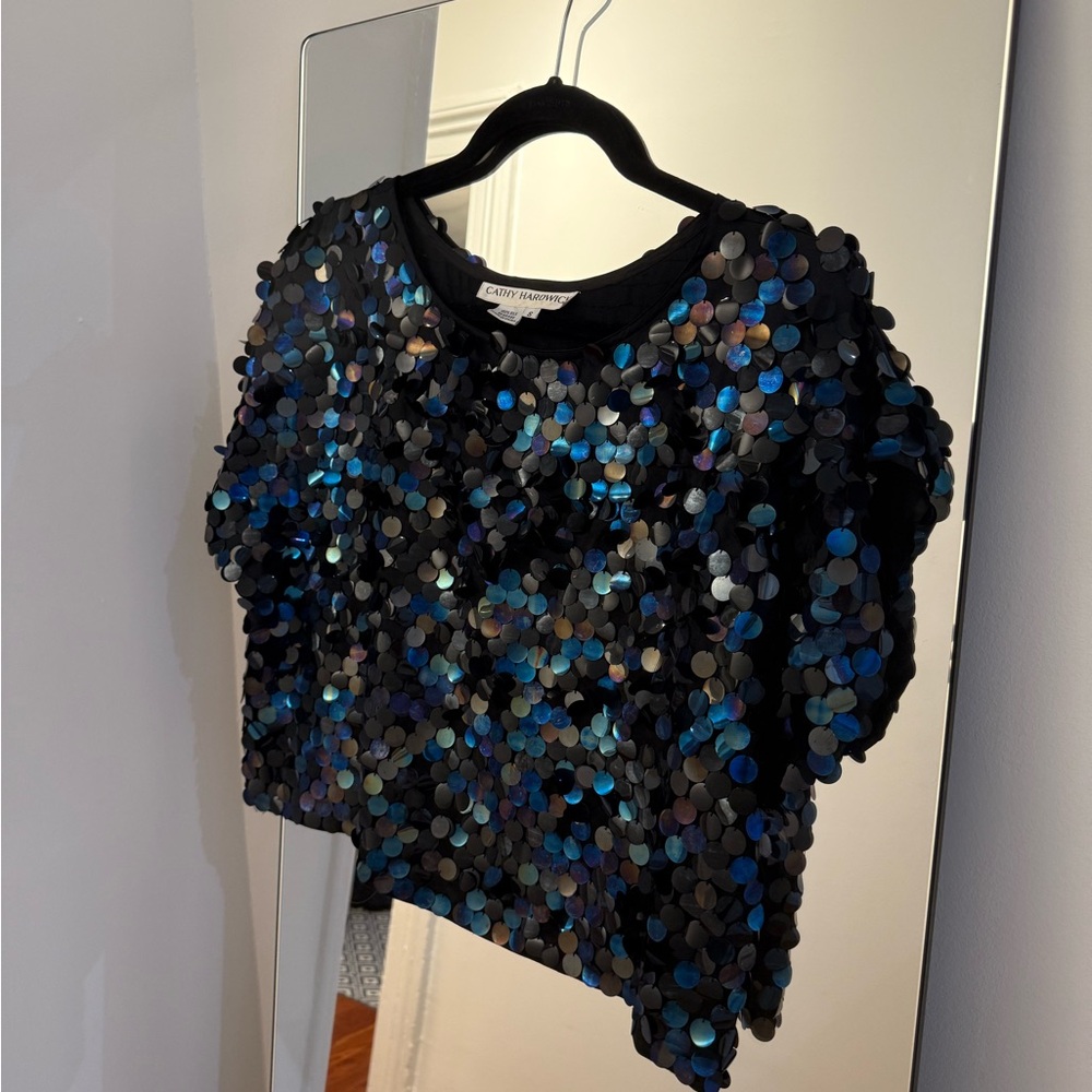 Cathy Hardwick/Tom Ford Vintage Sequin Top-Size Small
